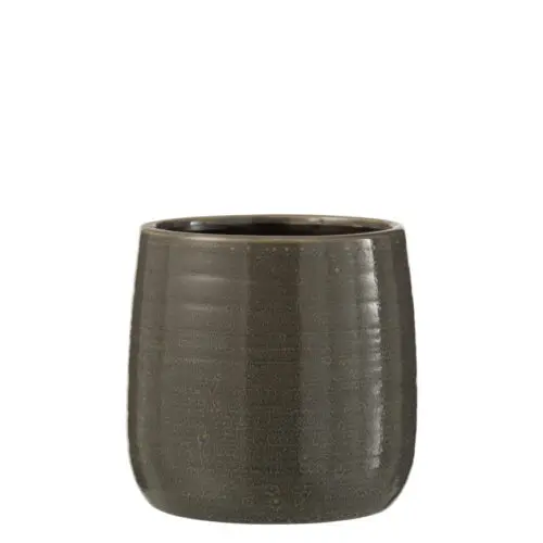 CACHEPOT UNI CERAMIQUE GRIS MEDIUM