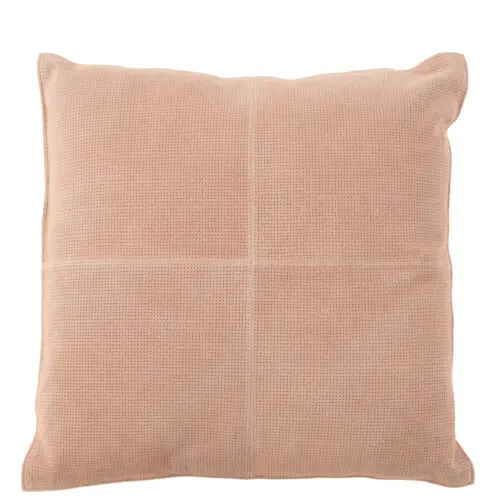 Coussin carré Menidi - Cuir - Rose 44x44