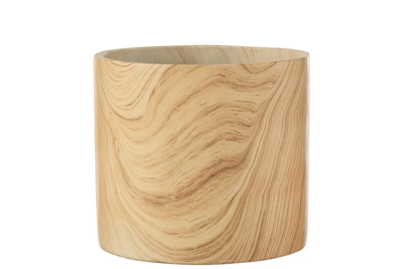 CACHE-POT FORET CIMENT BEIGE LARGE