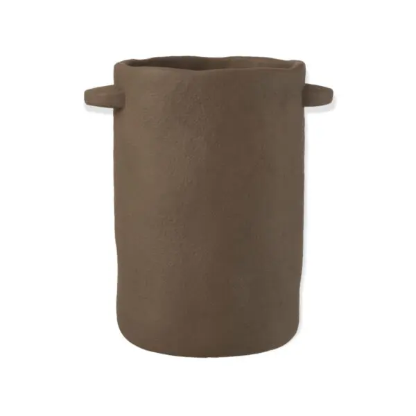 POT ALLONGE GUSTAVE CIMENT MARRON FONCE