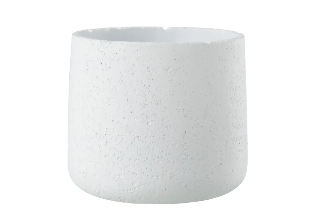 CACHE-POT POTINE CIMENT BLANC LARGE