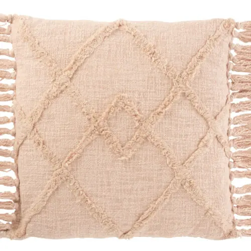 COUSSIN CARRE LOSANGE COTON POLYESTER ROSE