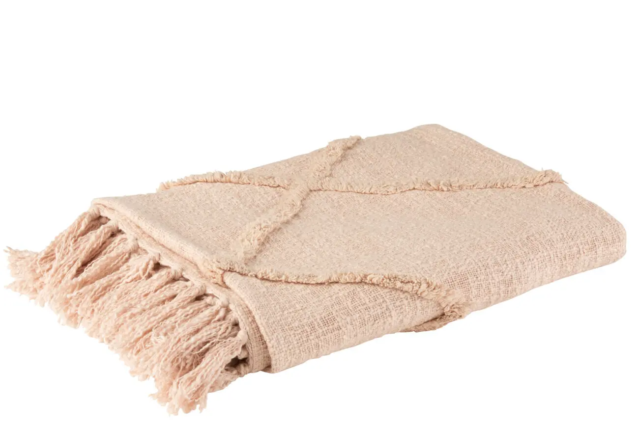 PLAID LOSANGE  COTON POLYESTER ROSE