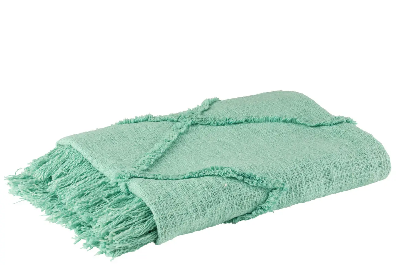 PLAID LOSANGE  COTON POLYESTER TURQUOISE