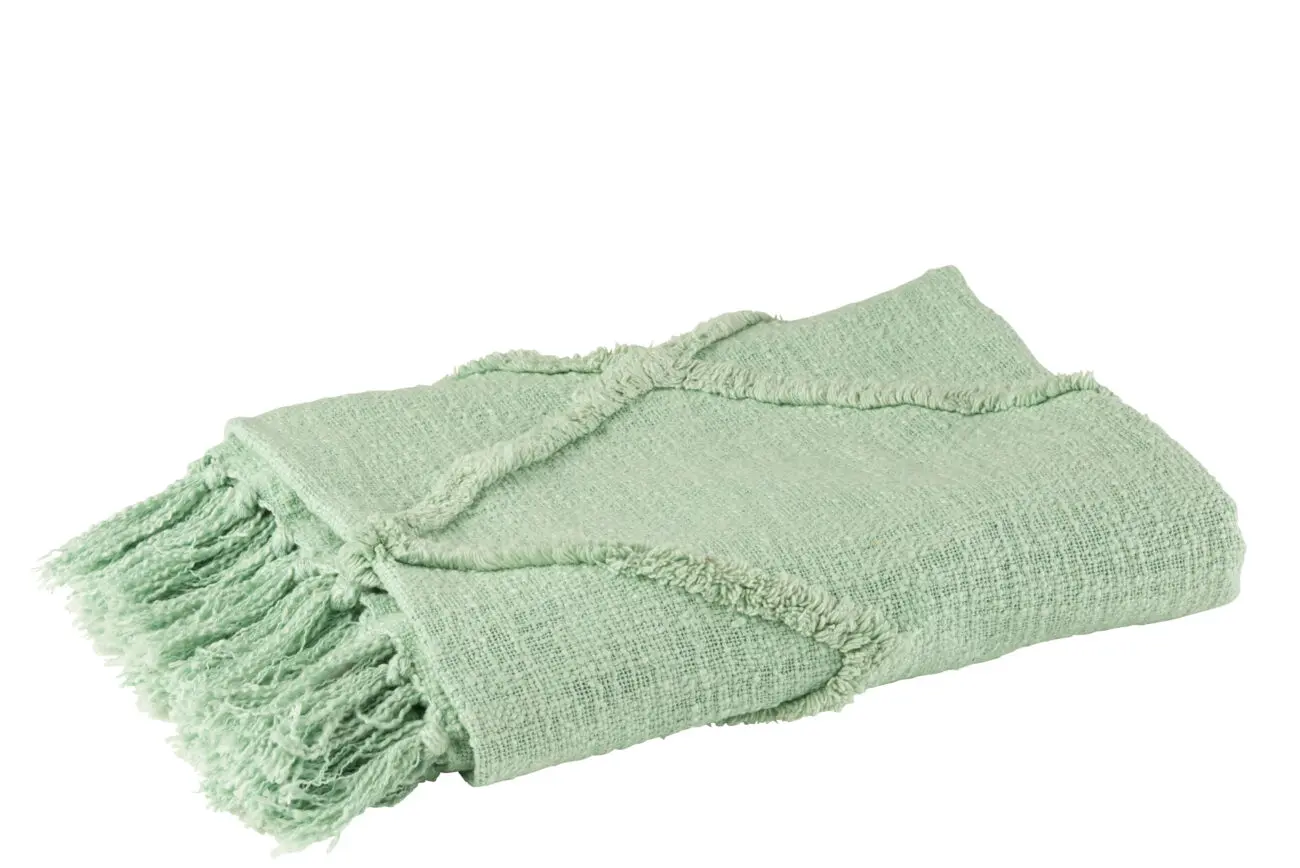 PLAID LOSANGE  COTON POLYESTER VERT CLAIR