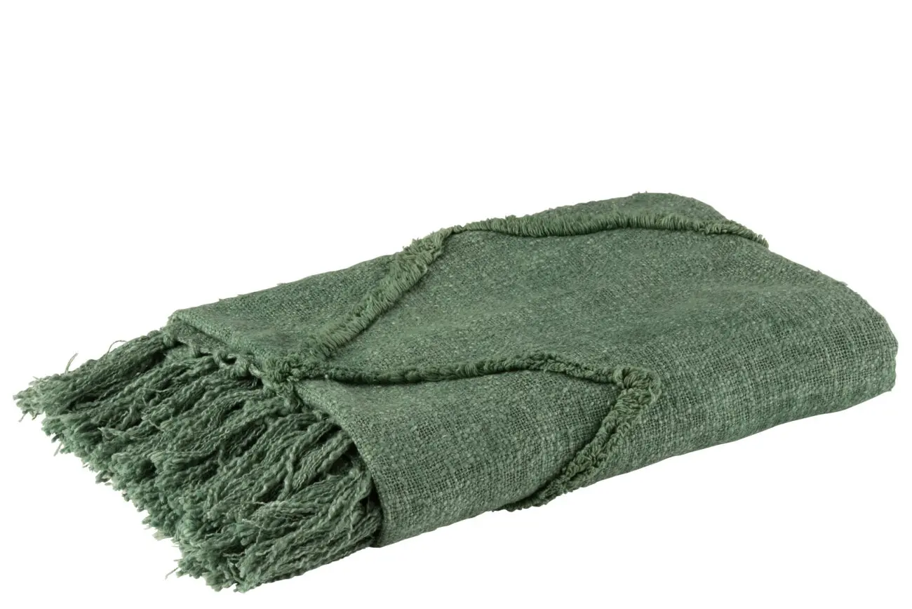 PLAID LOSANGE  COTON POLYESTER VERT FONCE