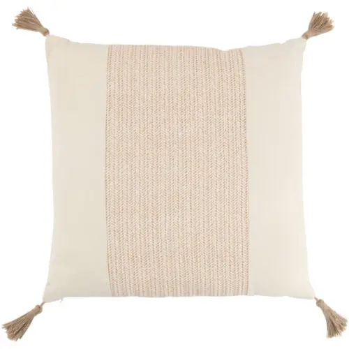 Coussin tissé carré Binta - Polyester - Beige 45x45