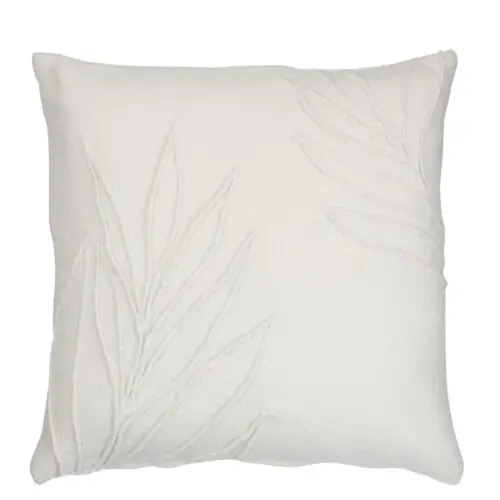 Coussin feuilles Sheets - Polyester - Blanc 43x43