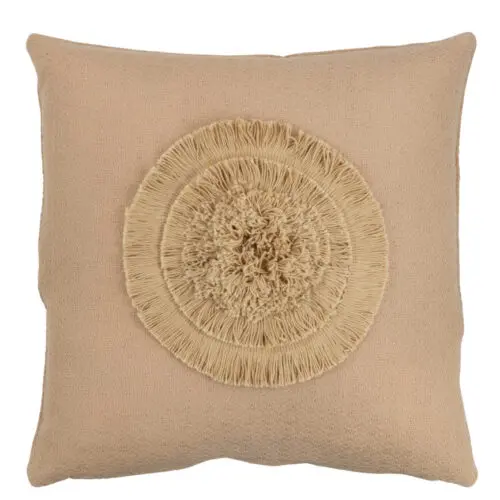 Coussin carré Soline - Polyester - Beige 40x40