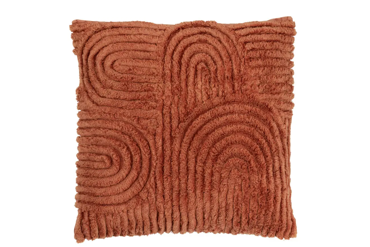 Coussin carré Arkos - Polyester - Rouille/terracotta 40x40