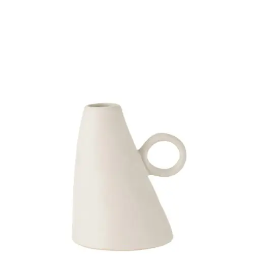 VASE INCLINE CERAMIQUE BLANC