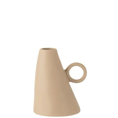 VASE INCLINE CERAMIQUE BEIGE