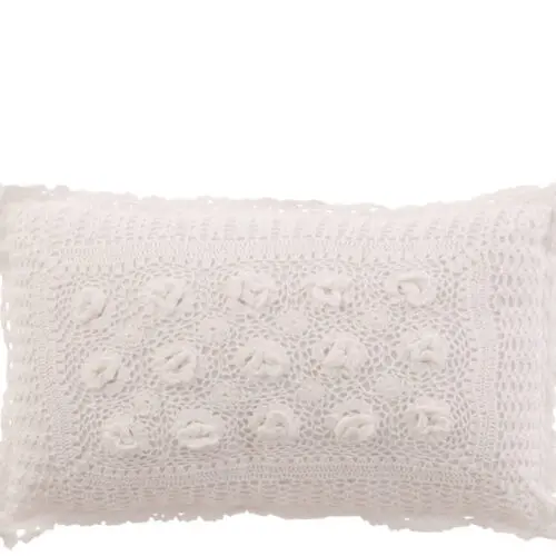 Coussin dentelles Flower - Coton - Blanc 51x30