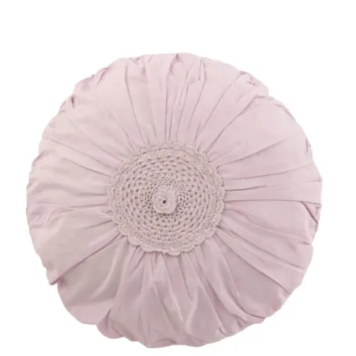 Coussin rond Helly - Coton - Violet 39x39