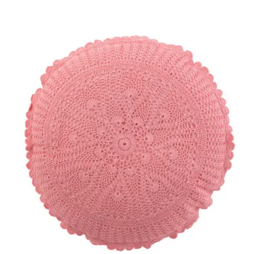 Coussin rond Mia - Coton - Rose 38x38