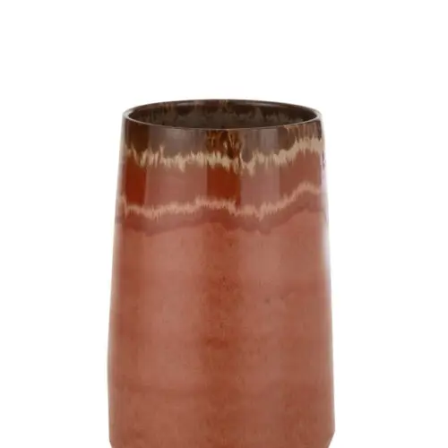 VASE ALINE ALLONGE CERAMIQUE ROUGE LARGE