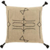 Coussin graphiques Jarry - Coton - Beige/noir 44,5x44,5