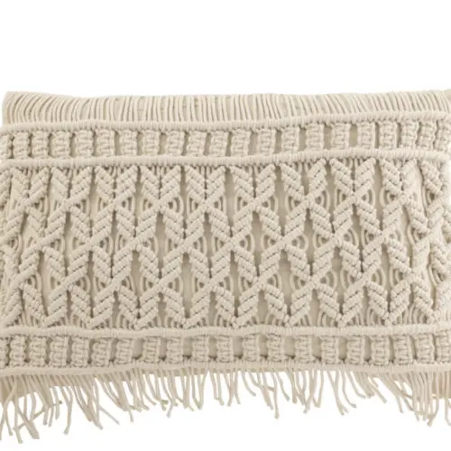 Coussion rectangle Cinka - Coton - Blanc cassé 60x37,5