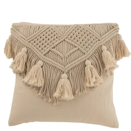 Coussin cosy Baco - Coton - Beige 45x45