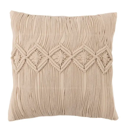 Coussin carré Glendi - Coton - Beige 46x46