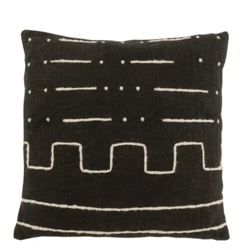 Coussin graphiques Egon - Coton - Noir 43x43