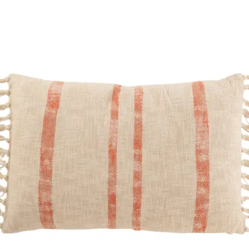 Coussin COUSSIN EMMA CARRE COTTON ORANGE LARGE
