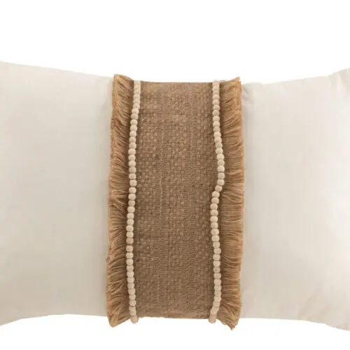 Coussin COUSSIN MARIE COTON / JUTE BLANC