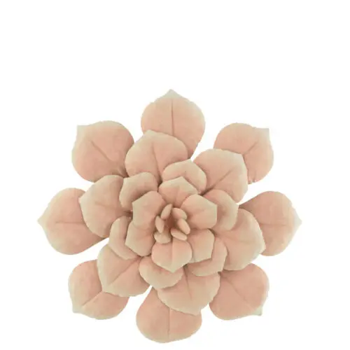 DECO MURALE FLEURS EN METAL ROSE SMALL