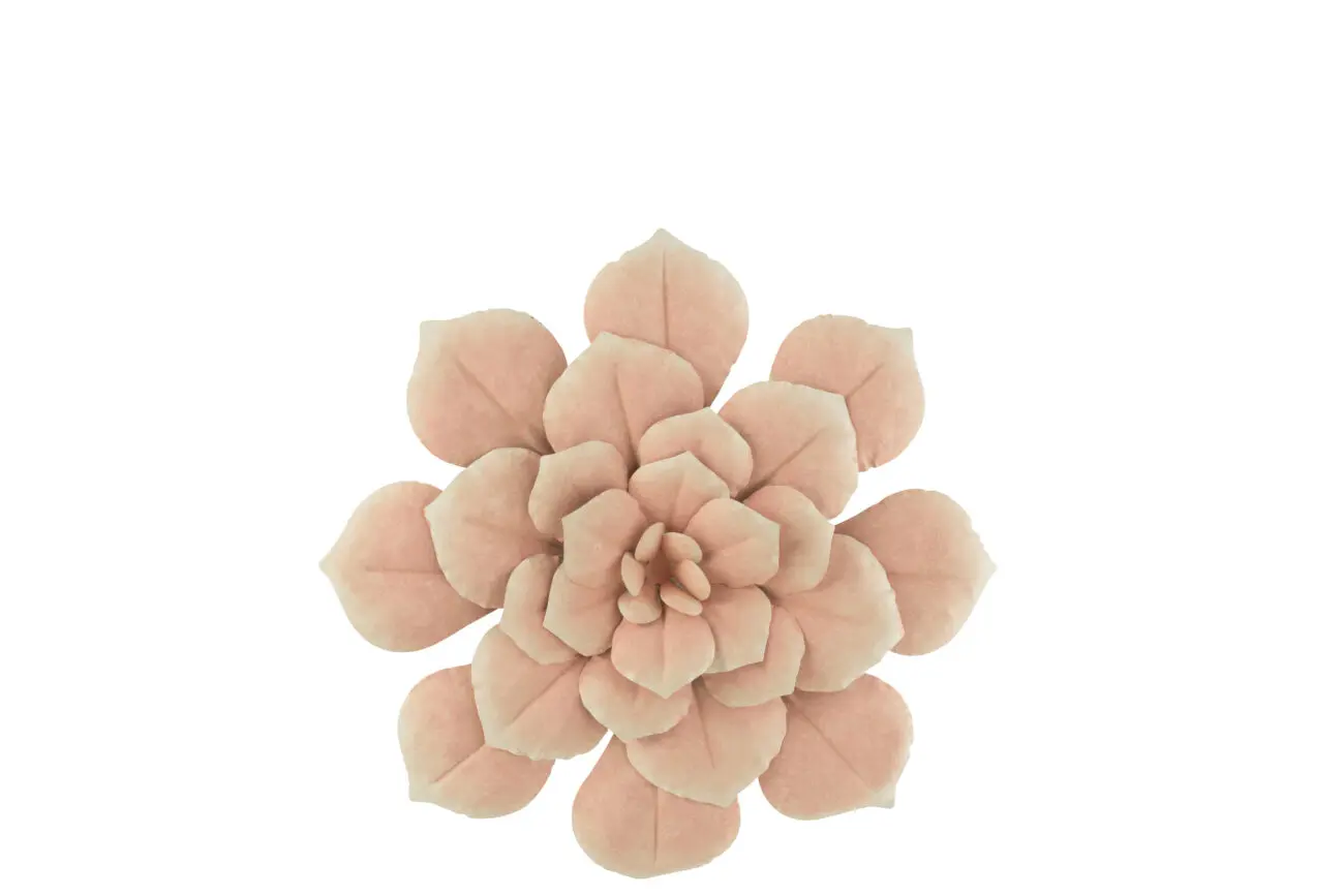DECO MURALE FLEURS EN METAL ROSE SMALL