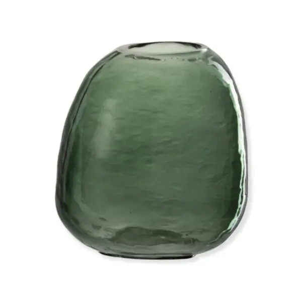 Vase boule irrégulier Spinny - Verre - vert