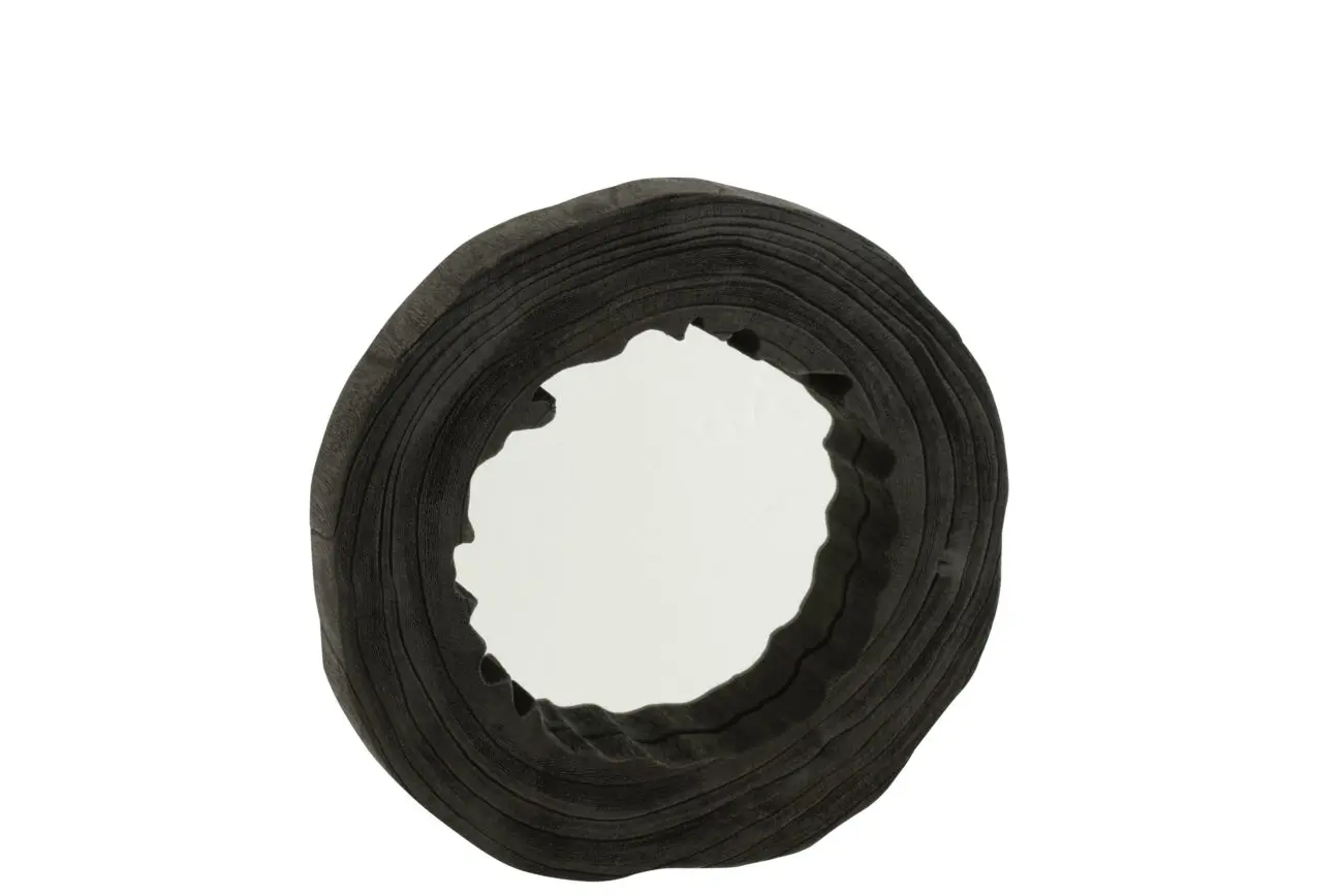 Miroir irrégulier Liman - Bois de paulownia - Noir - L