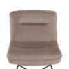Fauteuil bas en velours taupe Loune – Image 4