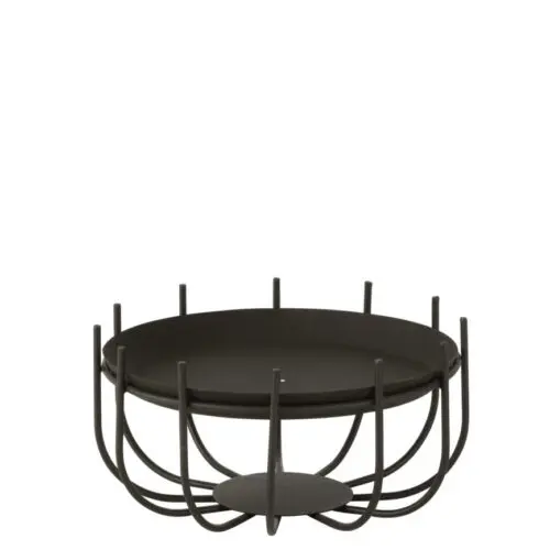 BRASERO BAS METAL NOIR SMALL