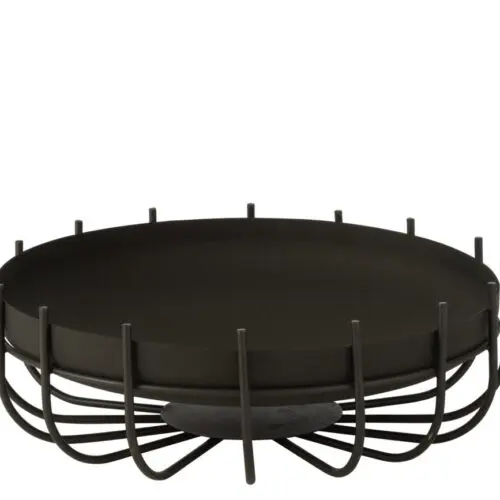 BRASERO BAS METAL NOIR MEDIUM