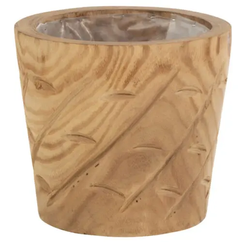 CACHE-POT ENCOCHES BOIS NATUREL LARGE