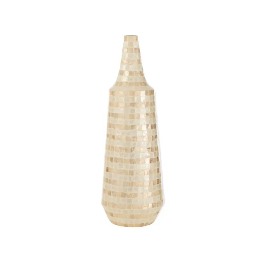 Vase long - Mosaïque/bambou H70