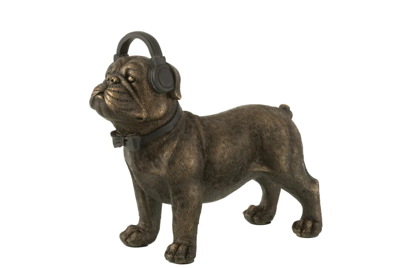 BULLDOG CASQUE POLY BRUN FONCE LARGE