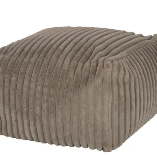 POUF CORDUROY POLYESTER GRIS