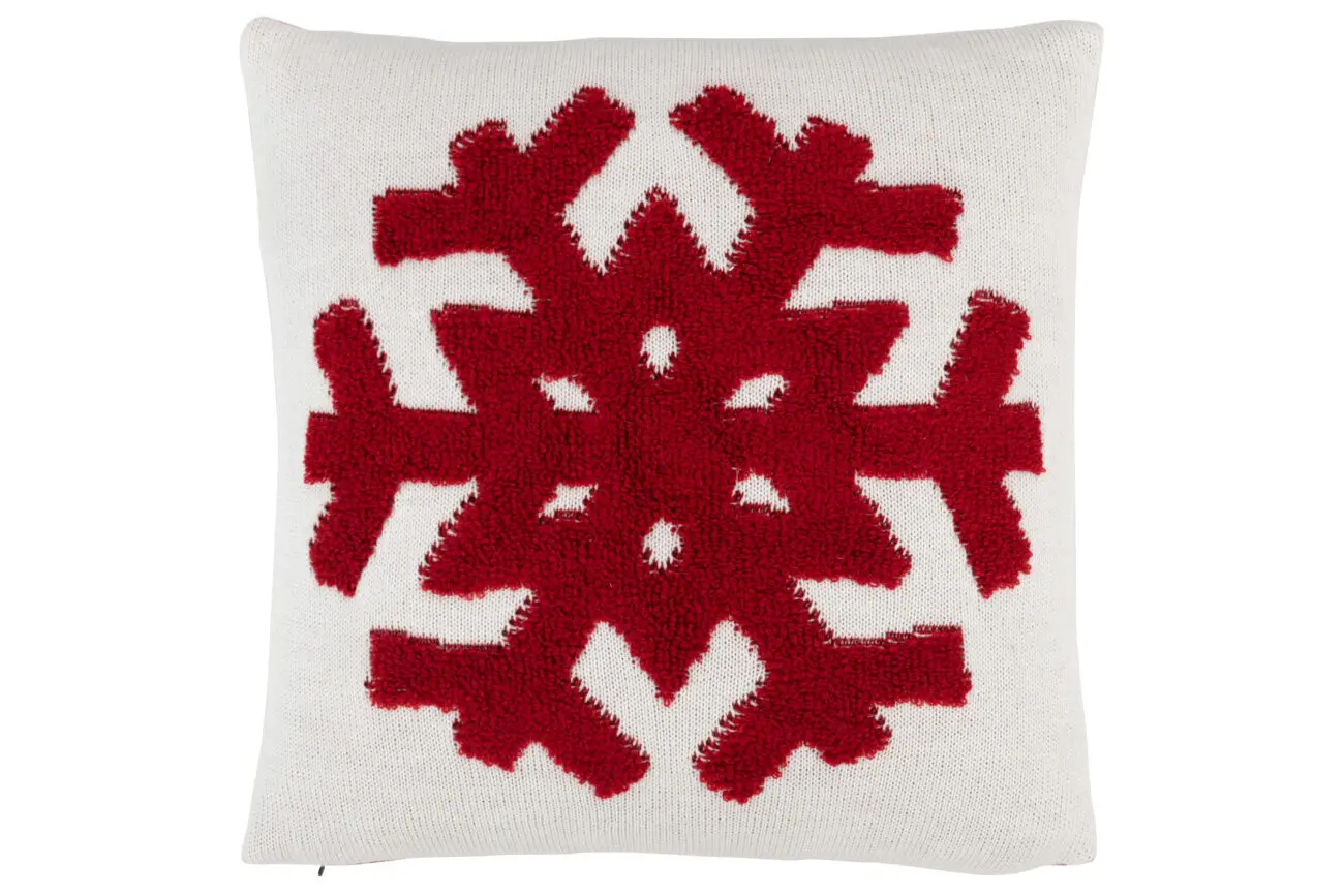 COUSSIN GLACON ACRYL/POLYESTER ROUGE/BLANC