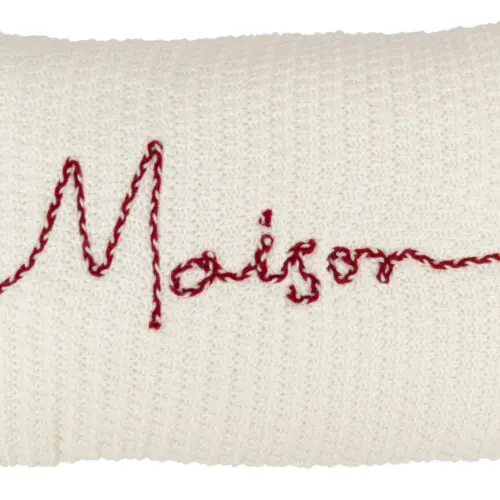 COUSSIN MAISON POLYESTER/ACRYL ROUGE/BLANC