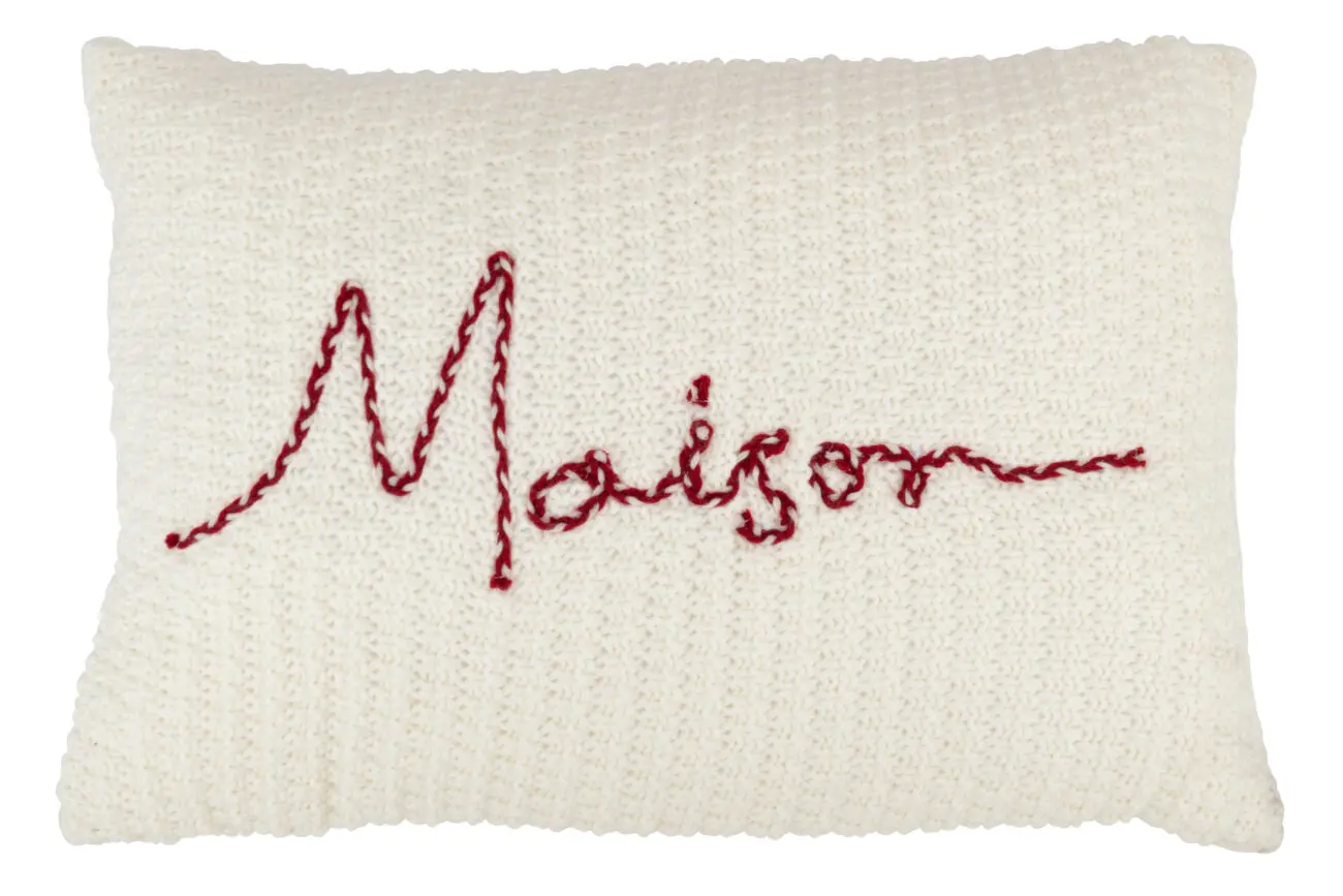 COUSSIN MAISON POLYESTER/ACRYL ROUGE/BLANC