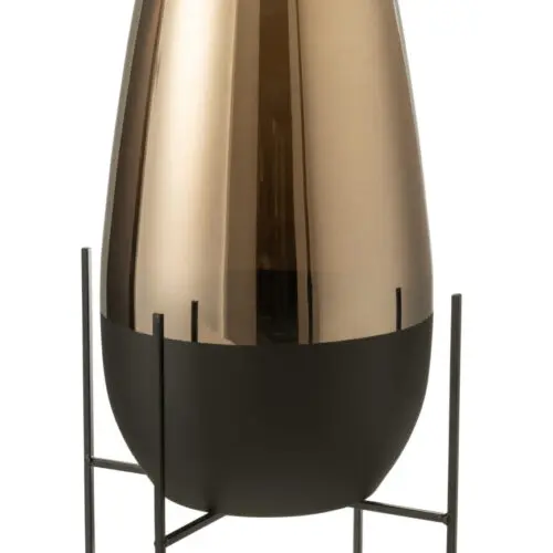 Vase noir VASE MILAN VERRE OR/NOIR