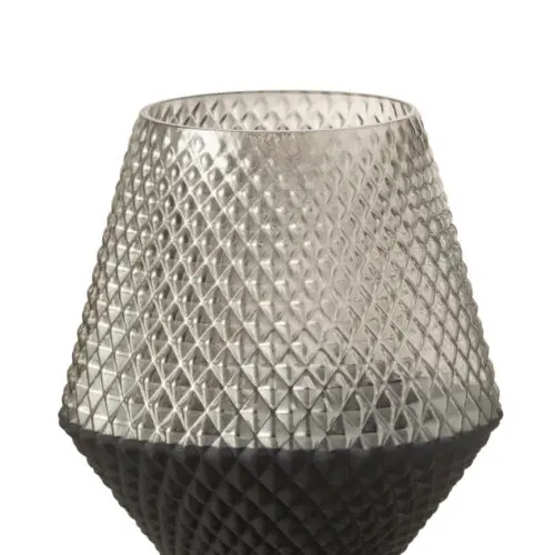 Vase noir VASE MOTIF VERRE GRIS SMALL