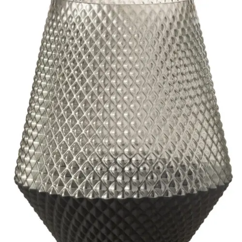 Vase noir VASE MOTIF VERRE GRIS LARGE