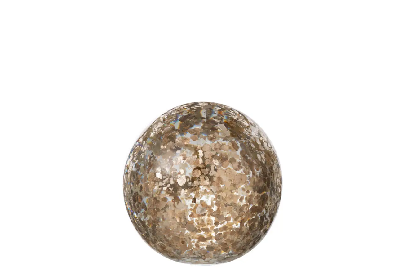 PRESSE PAPIER CONFETTI VERRE OR MEDIUM