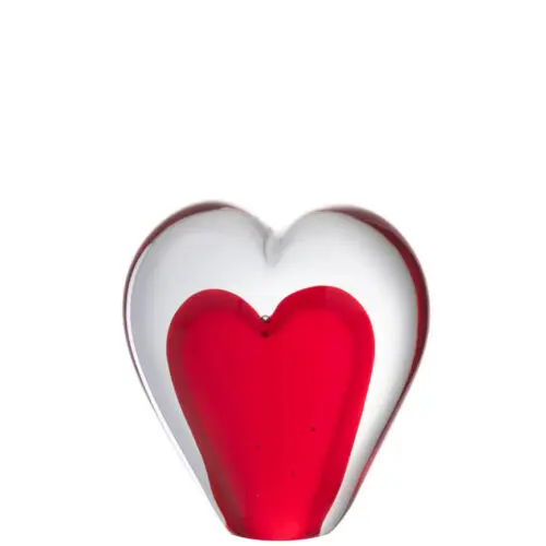 PRESSE PAPIER DEBOUT VERRER ROUGE