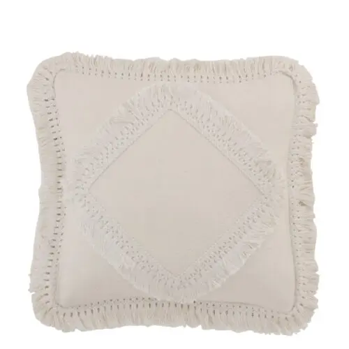 COUSSIN FRANGES CARRE COTON BLANC