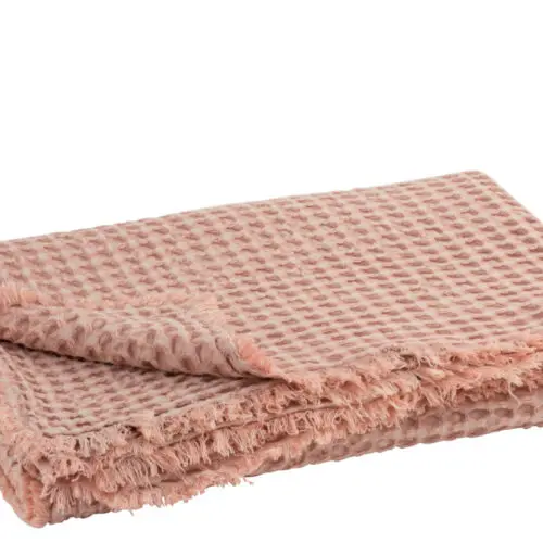 Plaid PLAID GAUFRE COTON ROSE CLAIR