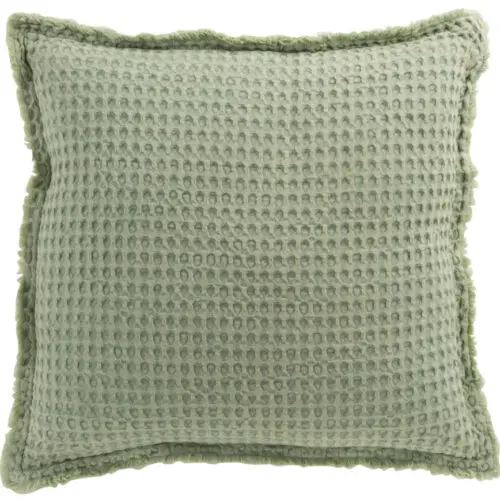COUSSIN GAUFRE COTON VERT CLAIR