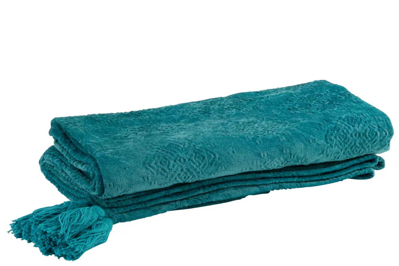 PLAID FAYOLA COTON TURQUOISE